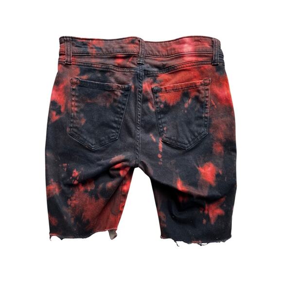 Gap Black Jeggings Bleach Dyed Cutoff Shorts Size 2 - Picture 3 of 4